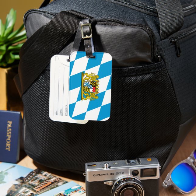 Étiquette À Bagage Montrez vos couleurs - Bayern/Bavière (Recto & Verso)