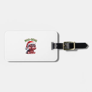 Étiquette À Bagage Moo-Deng Père Noël Noël Funny mignon bébé Pygmée H