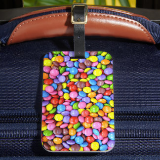 Étiquette À Bagage Morceaux de bonbons colorés