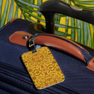 Étiquette À Bagage Morris - Vine Gold, motif vintage,