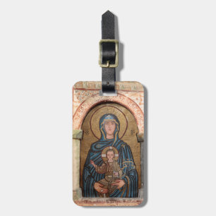 Étiquette À Bagage Mosaïque de la Vierge Marie et Jésus