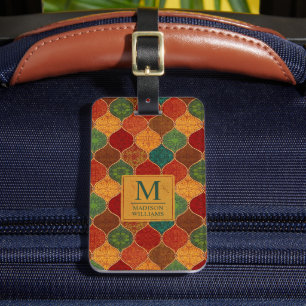 Étiquette À Bagage Mosaique géométrique marocaine sans couture Motif