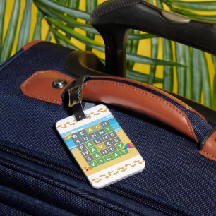Étiquette À Bagage Mot de la plage personnalisée Puzzle vacances