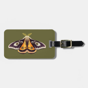 Étiquette À Bagage Moth Insect Art Goblincore Saturnia Witchy Green