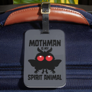 Étiquette À Bagage Mothman est mon animal spirituel silhouette
