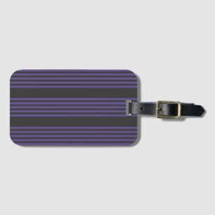 Étiquette À Bagage Motif à cinq bandes Ultra violet et charbon de boi