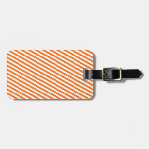 Étiquette À Bagage Motif à rayures orange rétro