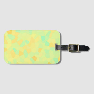 Étiquette À Bagage motif Abstrait de formes jaune et verte