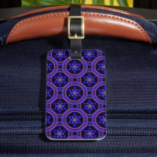 Étiquette À Bagage Motif Abstrait Floral Moderne Bohème Élégant #505