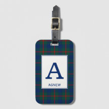 Motif Agnew Tartan vert et bleu Plaid