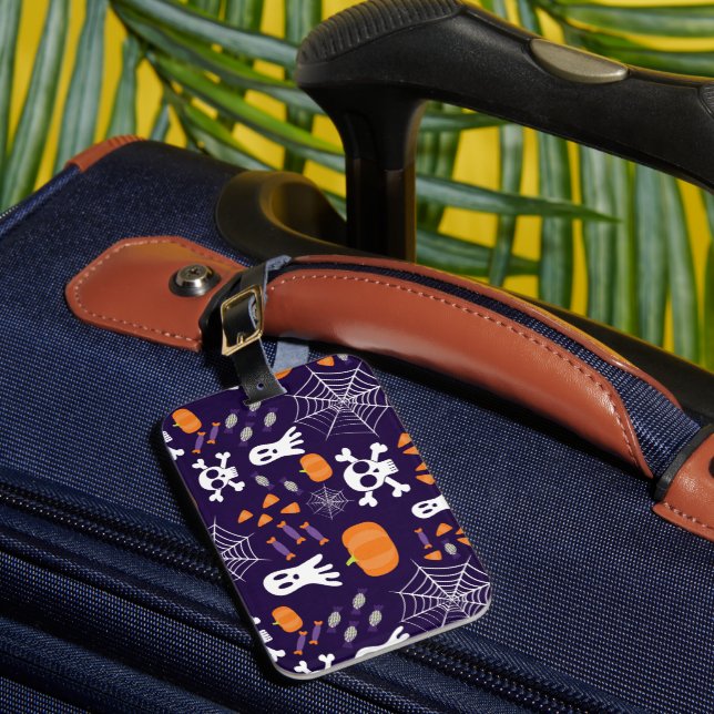 Étiquette À Bagage Motif amusant d'Halloween (Insitu Rectoal 1)