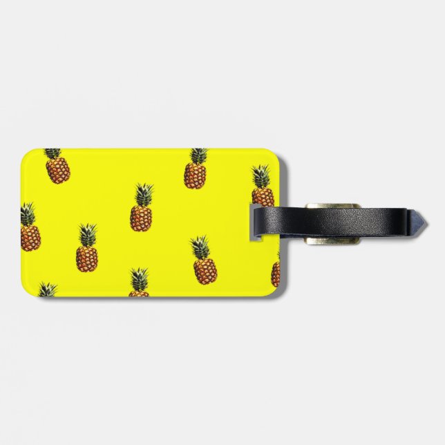 Étiquette À Bagage motif ananas (Dos horizontal)