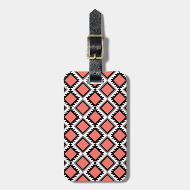 Étiquette À Bagage Motif Aztec (Devant Vertical)