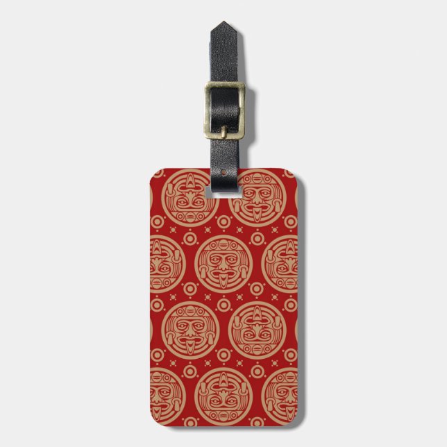 Étiquette À Bagage Motif aztèque (Devant Vertical)