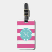 Motif blanc de rayures de roses indien, monogramme
