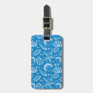 Étiquette À Bagage Motif bleu de plage