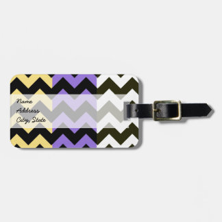 Étiquette À Bagage Motif branché Chevron Zigzag 8