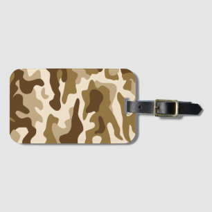 Étiquette À Bagage Motif camouflage beige