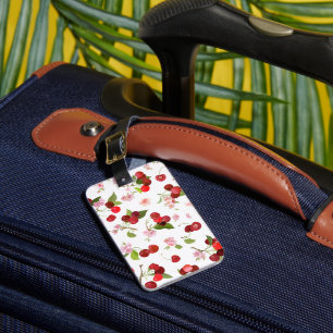 Étiquette À Bagage Motif Cerise 1