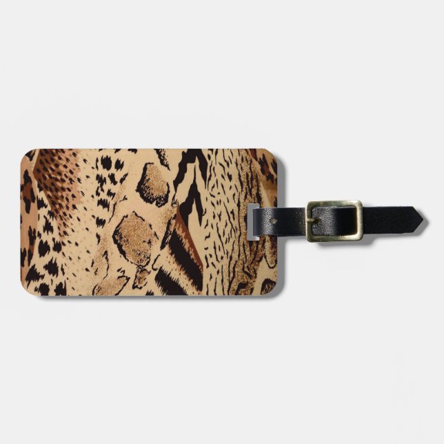 Étiquette À Bagage Motif Cheetah (Devant horizontal)
