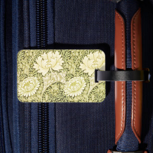 Étiquette À Bagage Motif Chrysanthème de William Morris Vintage