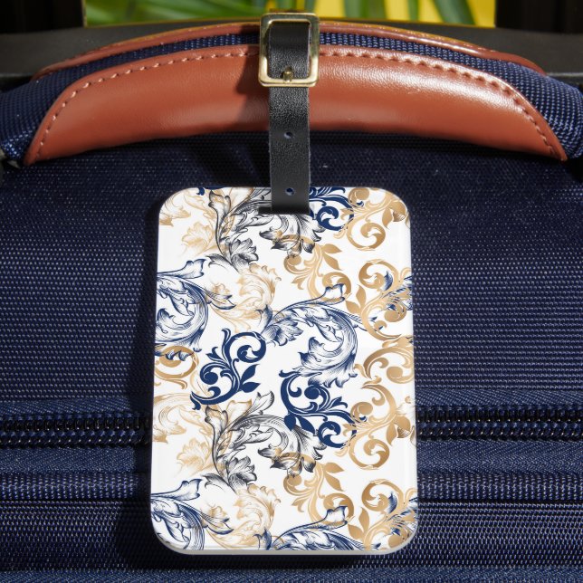 Étiquette À Bagage Motif Classique Rétro de Style Baroque  (Insitu Rectoal 2)