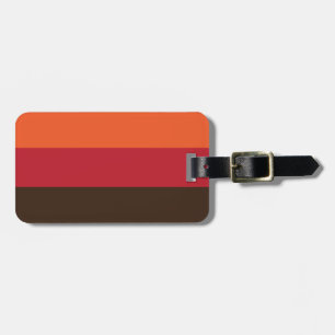 Étiquette À Bagage motif couleur Vintage les années 70 rétro 3 bandes