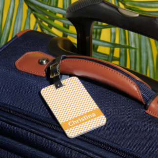 Étiquette À Bagage Motif d'agrumes orange