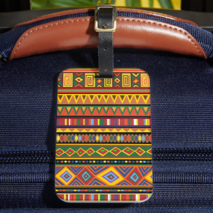 Étiquette À Bagage Motif d'art ethnique en Afrique