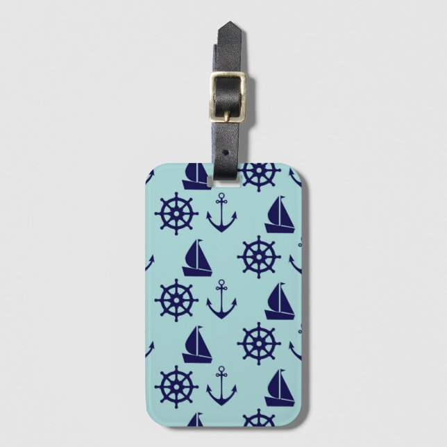 Étiquette À Bagage Motif de bord de la mer (Devant Vertical)