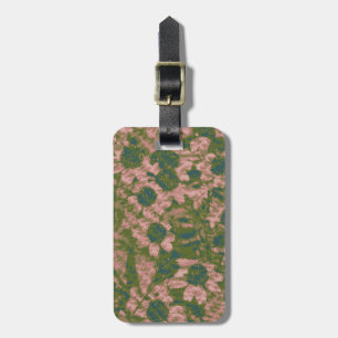 Étiquette À Bagage Motif de camouflage de fleur