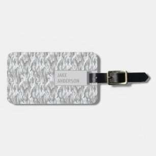 Étiquette À Bagage Motif de camouflage en gris triple