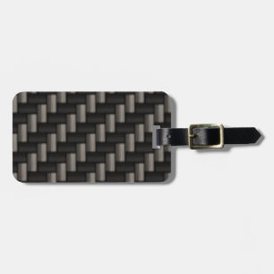 Étiquette À Bagage Motif de Carbonfiber Checkered