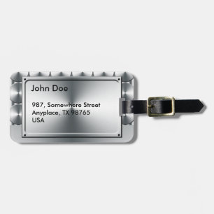 Étiquette À Bagage Motif de cercles en métal