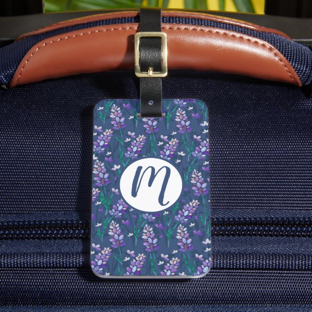Étiquette À Bagage Motif de champs Lavender dans violet (Insitu Rectoal 2)