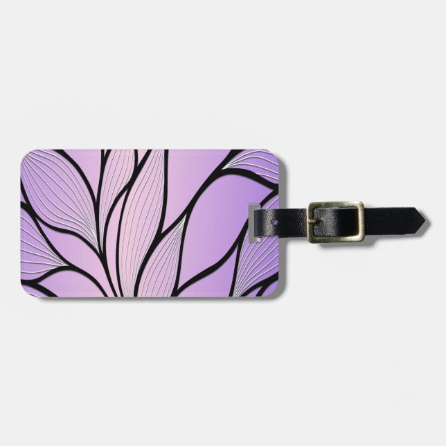 Étiquette À Bagage Motif de congé créatif Pearlescent violet (Devant horizontal)