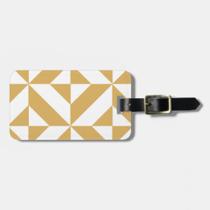 Étiquette À Bagage Motif de cube géométrique Cool profond