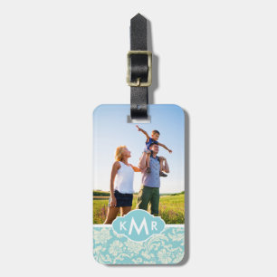 Étiquette À Bagage Motif de demande de photos et de monogrammes perso