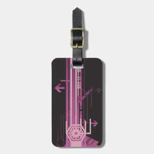 Étiquette À Bagage motif de demi-teintes technique