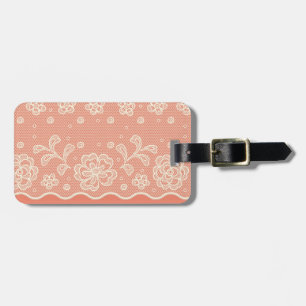 Étiquette À Bagage Motif de dentelle, cru 4 de fleur