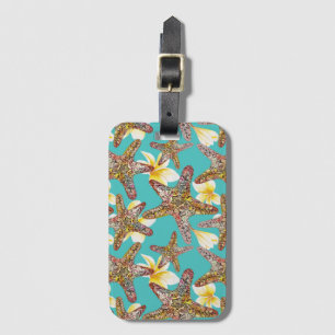 Étiquette À Bagage Motif de fantaisie d'étoiles de mer