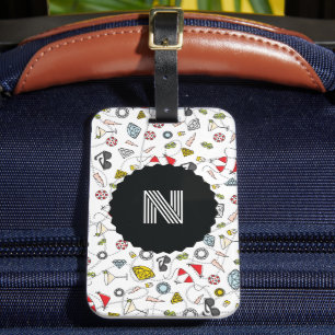 Étiquette À Bagage Motif de fête au bord de la piscine à Las Vegas av