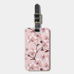 Étiquette À Bagage Motif de fleurs de fleurs de cerisier