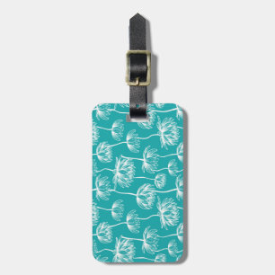 Étiquette À Bagage Motif de fleurs Lotus