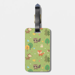 Étiquette À Bagage Motif de forêt mignonne pour enfants