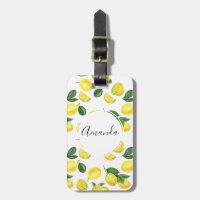 Motif de fruits aux citrons jaunes