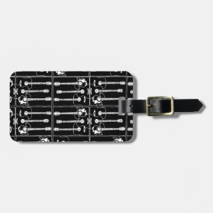 Étiquette À Bagage Motif de guitares musicales