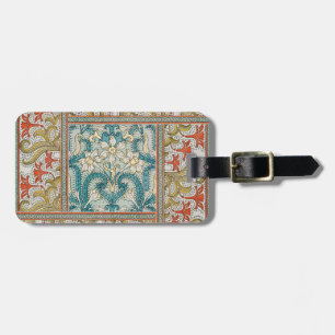 Étiquette À Bagage Motif de jonquille Art nouveau vintage Verneuil