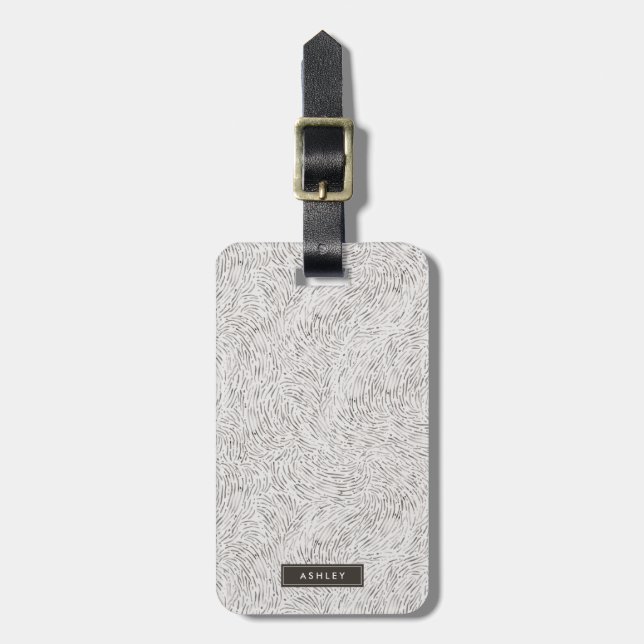 Étiquette À Bagage Motif de la peau animale sauvage (Devant Vertical)