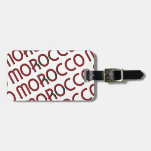 Étiquette À Bagage Motif de la typographie du drapeau marocain